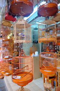 Clothes hanging in store for sale in market