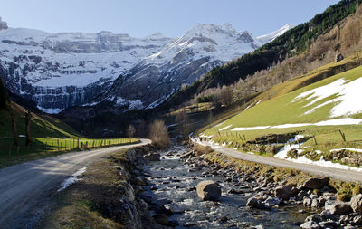 Road passing through landscape