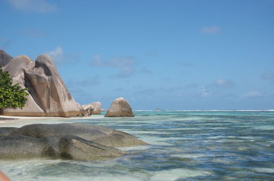 Rock formations in sea