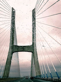 Low angle view of bridge against sky