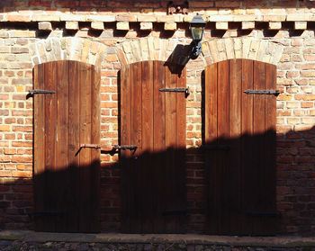 View of brick wall