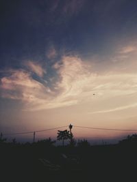 Silhouette of landscape at sunset