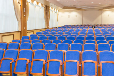 Empty chairs in room