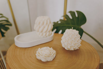 Close-up of dessert on table