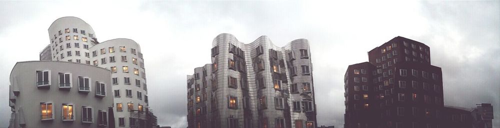 Low angle view of buildings against sky