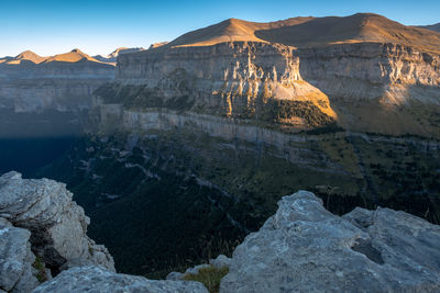 Rock formations in a mountain