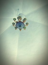 Low angle view of chandelier