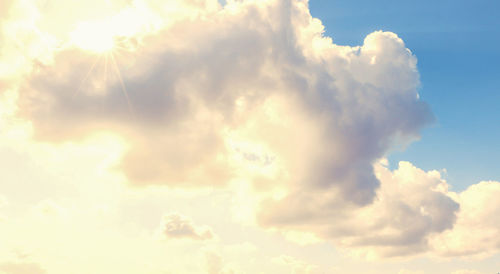 Low angle view of clouds in sky