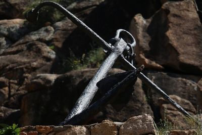 Close-up of water on rock