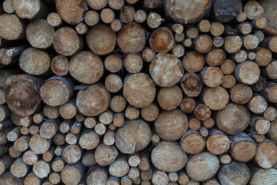 Full frame shot of logs