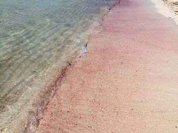 High angle view of beach