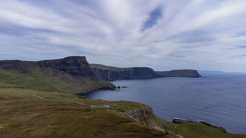 The coastline at neist point on the isle of skye, scottish highlands, uk