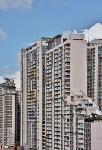 Low angle view of buildings against sky