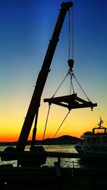 Cranes at sunset