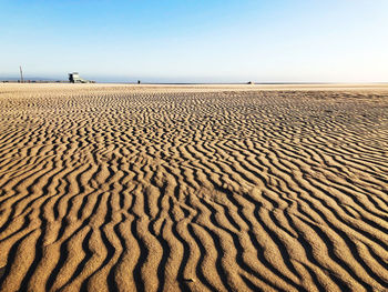 Scenic view of desert against clear sky