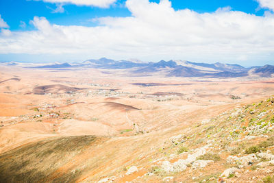 High angle view of landscape against sky