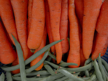 Full frame shot of carrots