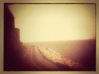 View of trees at sunset