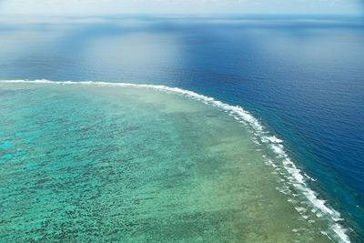 High angle view of sea shore