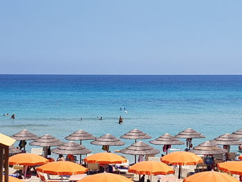 View of people on beach