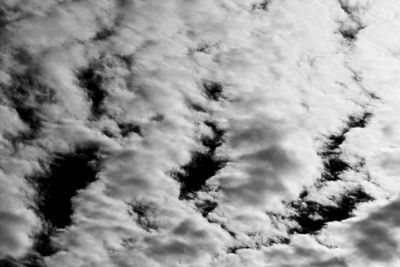 Low angle view of clouds in sky