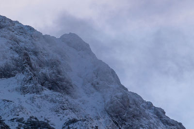 Low angle view of mountain against sky