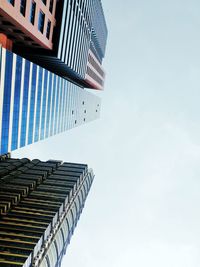 Low angle view of skyscrapers against sky