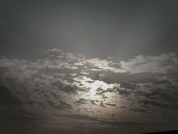 Low angle view of cloudy sky