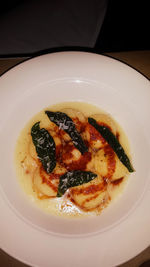 Close-up of served food