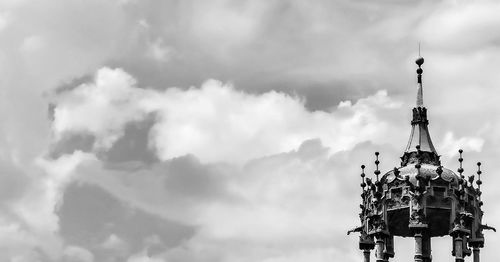 Low angle view of tower against sky