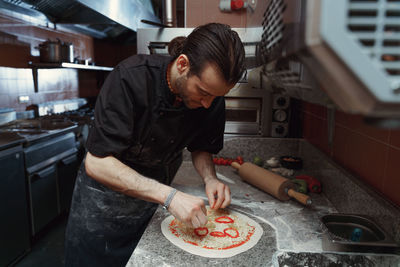 Man preparing food