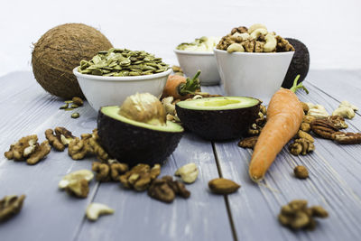 Close-up of food on table