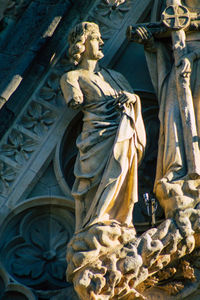 Low angle view of angel statue