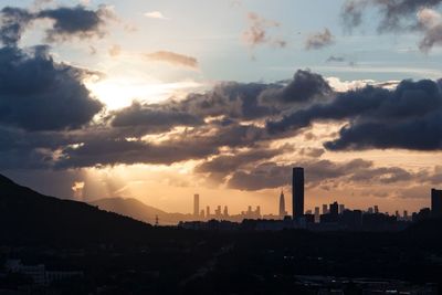 City at sunset