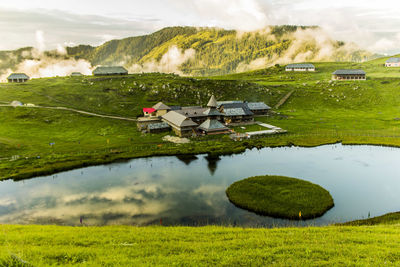 Parashar lake, mandi during monsoons