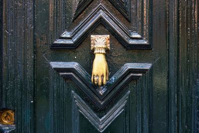 Close-up of closed door