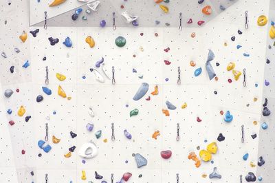 Full frame shot of climbing wall