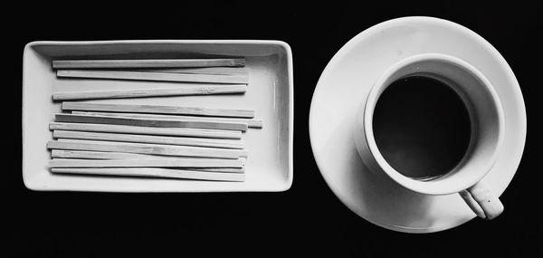 Directly above shot of coffee on table