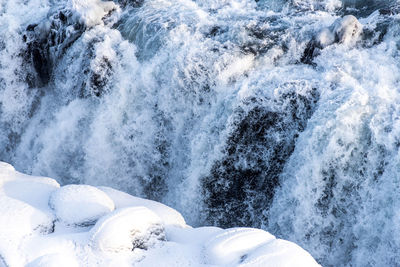 Scenic view of frozen sea