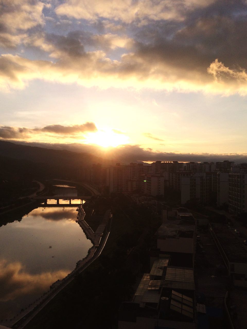 REFLECTION OF SUN IN WATER