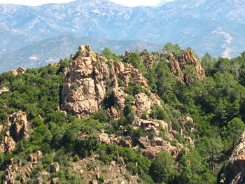 Scenic view of rocky mountains against sky