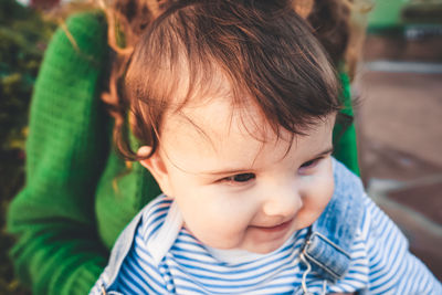 Portrait of cute baby girl