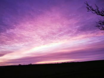 Low angle view of dramatic sky during sunset