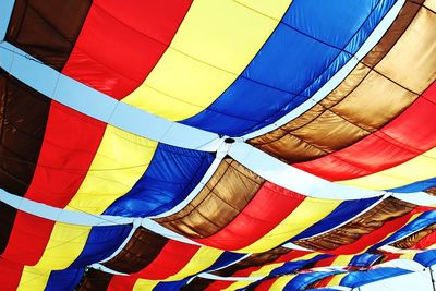 Full frame shot of hot air balloon