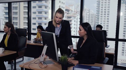 Group of people working on table