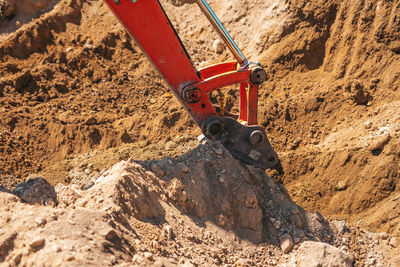 High angle view of construction site