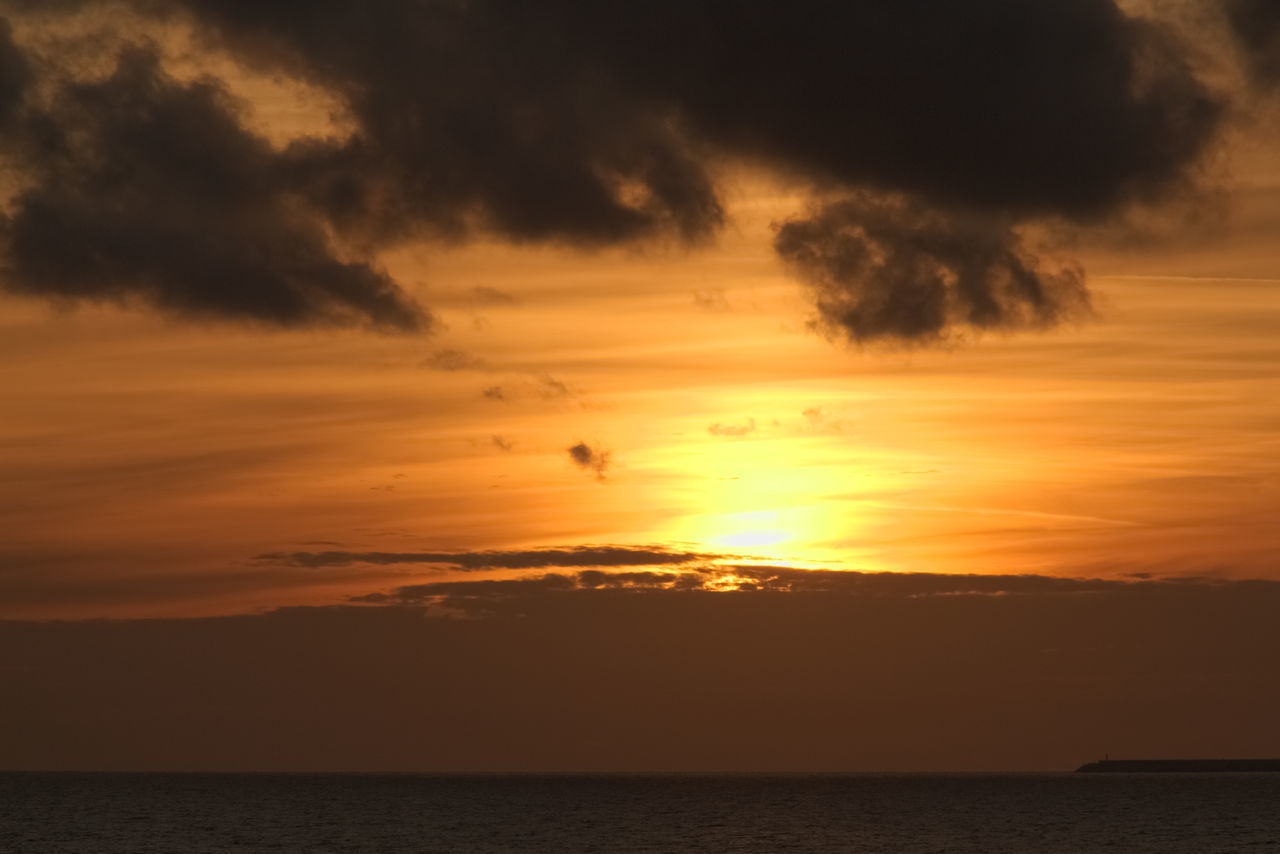 SCENIC VIEW OF SEA DURING SUNSET