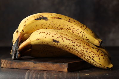 Close-up of bananas on table