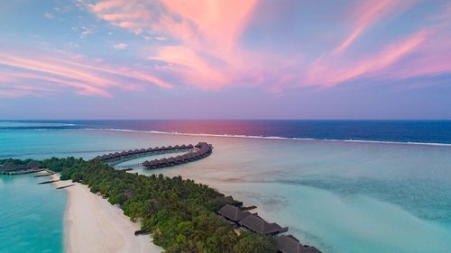 Aerial view of maldives island