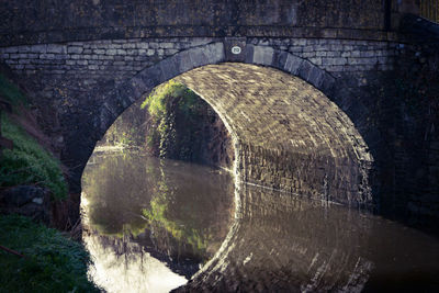 Arch bridge over water